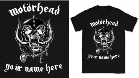 Motörhead: Pon tu nombre en su camiseta